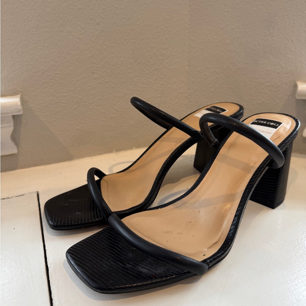 Bctex Cell Black Strappy Heels